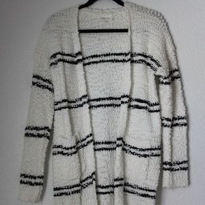 Black Striped Popcorn Sweater